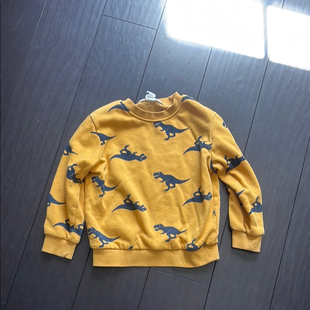 H&M Yellow Dinosaur Sweatshirt